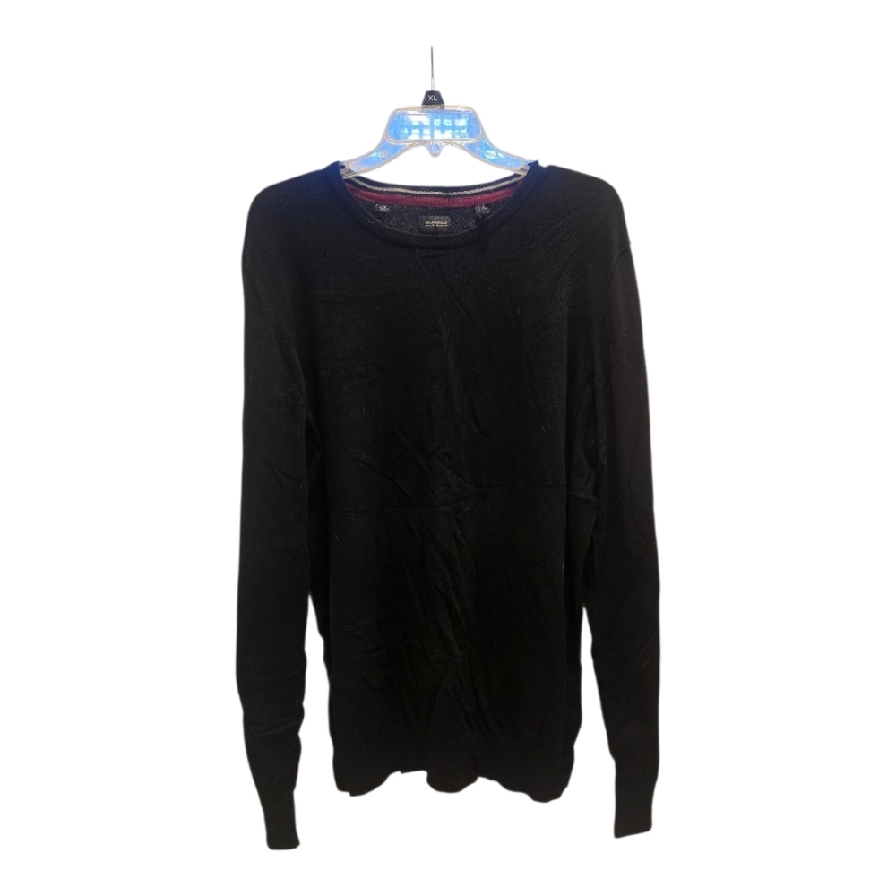 Buffalo David Bitton Mens Sweater Black Size M Crew Neck Pullover MSRP $69